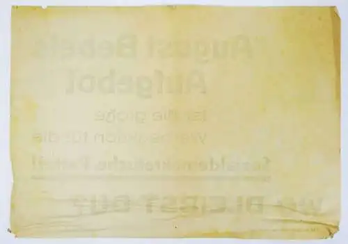 Flugblatt August Bebel Aufgebot Sozialdemokratische Partei 