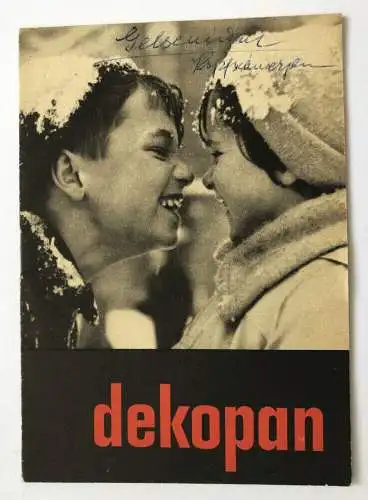 Dekopan 1960 DDR Kamera Prospekt Fotoapparat VEB Fotochemische Werke Berlin