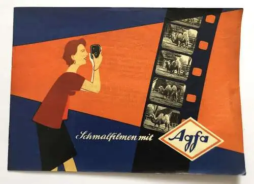 Prospekt Agfa 21 x 15 mm Kamera Fotoapparat DDR 1957