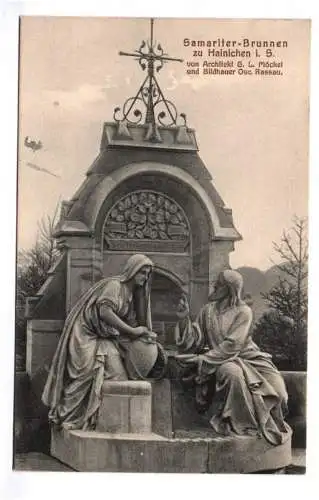Ak Hainichen Samariterbrunnen 1910