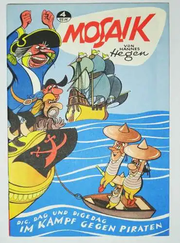 Mosaik Nr 4 Digedags Hannes Hegen Reprint  Im Kampf gegen die Piraten 1994