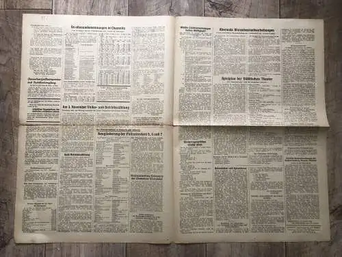 Zeitung Blatt 1945 Oktober Die Hilfsaktion des Landkreises Flöha