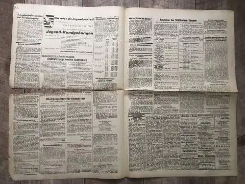 Zeitung Blatt 1945 Chemnitz Beschlagnahme Eigentumskategorien November