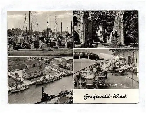 Ak Greifswald Wieck HO Gaststätte DDR