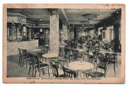 Ak Düsseldorf Cafe Corso Königs Allee