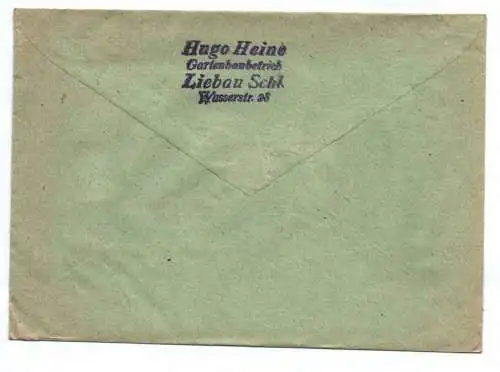 Alter Brief mit Stempel 20 4 1942  Liebau Schlesien