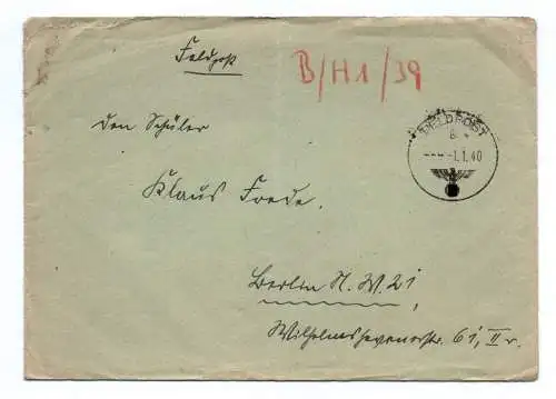 Feldpost Brief Kriegspfarrer 13797 Westfront Inhalt