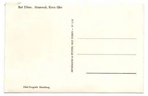 Echfoto Ak Bad Düben Alaunwerk am Roten Ufer um 1950