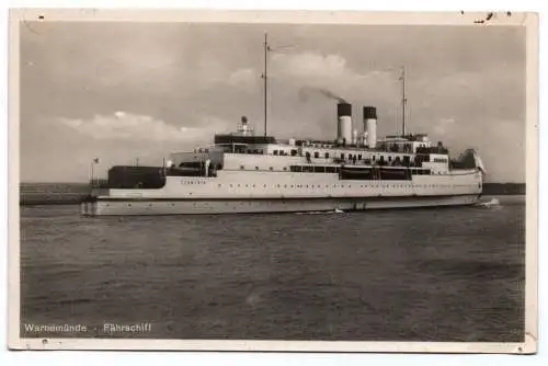 Ak Warnemünde Fährschiff Schwerin um 1930 Rostock