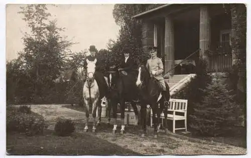 Foto Ak  Erfurt Reiter vor Villa 1913