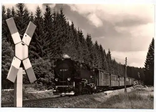 Ak Harzquerbahn Brocken Dampflok Eisenbahn