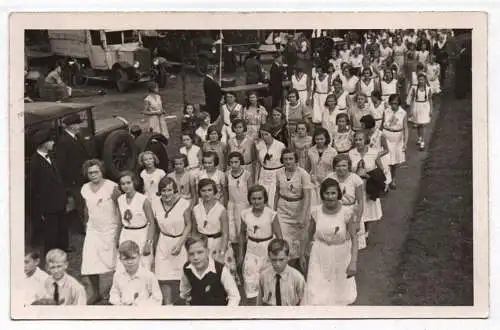 Foto Ak Leipzig Frauen Veranstaltung Festzug 1930er