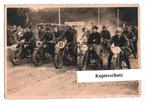 Foto Langenweddingen Motorrad Rennen Motor Cross Oldtimer 1950er