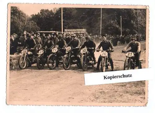 Foto Oschersleben Langenweddingen Motorrad Rennen Motor Cross Oldtimer 1950er