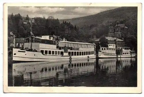 Ak Salonschiff Walküre Würzburg Dampfer Main 1938