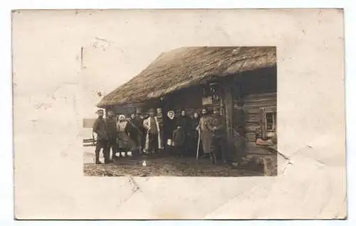 Foto Ak Volkstypen Bahnpost Posen Insterburg 1916