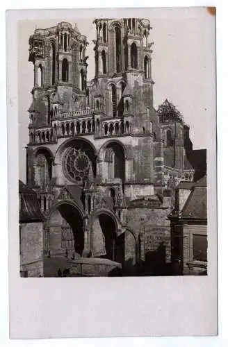 Foto Ak Kathedrale von Laon 1917