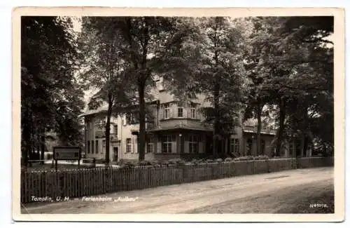 Foto Ak Templin Uckermark Ferienheim Aufbau 1956