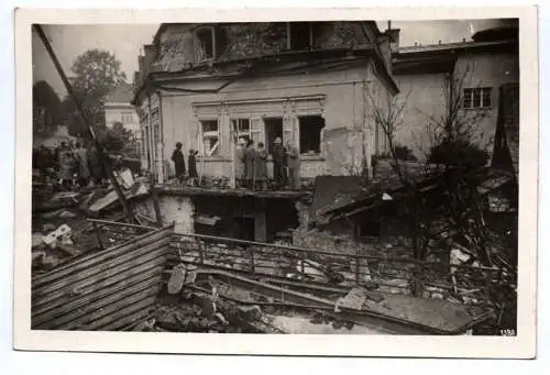 Foto Ak Rumburg Prag gesprengte Brücke Tschechien 1938