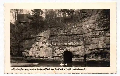 Foto Ak Neuland am Roll Felsentor in dem Höllenschlund Sudetengau Böhmen