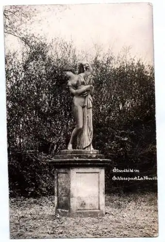 La Neuville 1 Wk Foto Ak Schlosspark Frankreich Standbild Statur