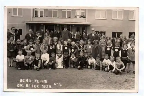 Foto Ak Dresden Reick Schulweihe 1929