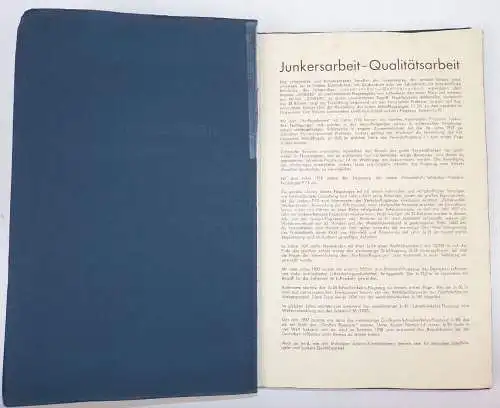 Junkersarbeit Qualitätsarbeit Junkers Werke Nurtflügler Luftfahrt 1937 1938 Flug