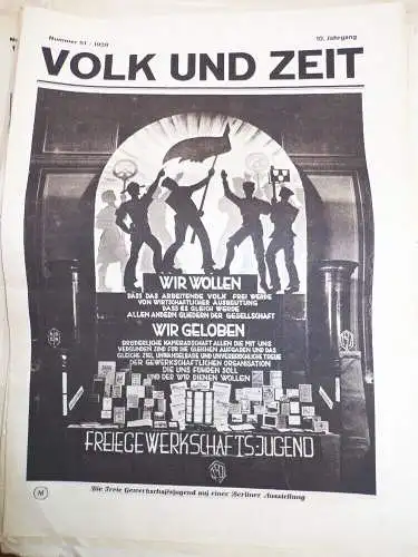 Volk und Zeit Zeitung Arbeiter SPD Sozialisten Zeitzeugnis Weimarer Republik