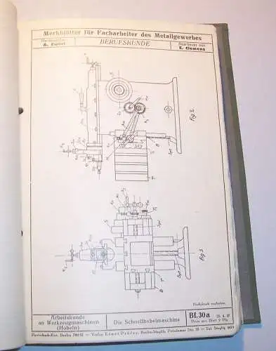 Merkblätter für Facharbeiter des Metallgewerbes Ernst Prüfer Berlin - Steglitz !