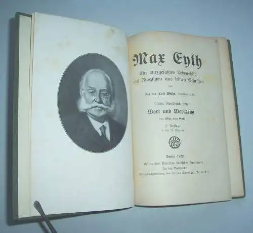 Max Eyth. Ein kurzgefaßtes Lebensbild 1922 Carl Weihe !