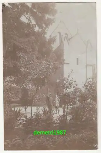 Foto Ak Soldaten Kirche Hinterhof Garten Laon france 1 Wk IWW ! (F840