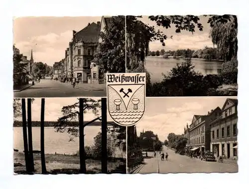 Ak Weißwasser Oberlausitz Muskauer Straße 1958