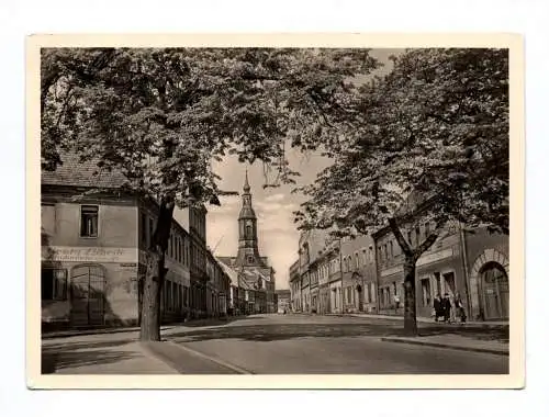 Ak Großenhain Blick in die August Bebel Straße 1959