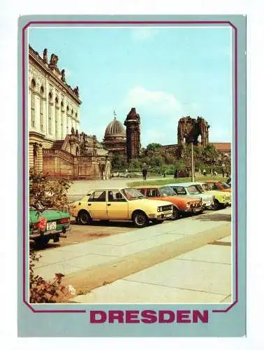 Ak Dresden Blick zur Ruine der Frauenkirche 1988