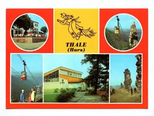 Ak Thale Harz Auf dem Hexentanzplatz Bergstation 1981