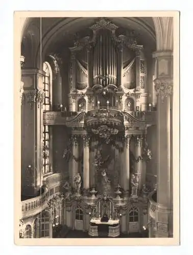 Ak Dresden die Frauenkirche mit der Silbermann Orgel Vor der Zerstörung