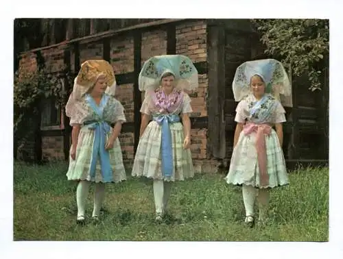 Ak Niedersorbische Festtracht Frauen Burg Spreewald 1979