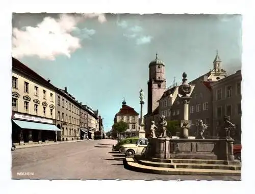 Ak Weilheim Oberbayern Marienplatz 1965