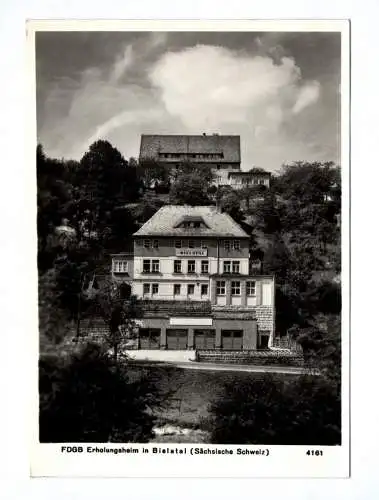 Ak FDGB Erholungsheim im Bieletal Sächsische Schweiz 1970