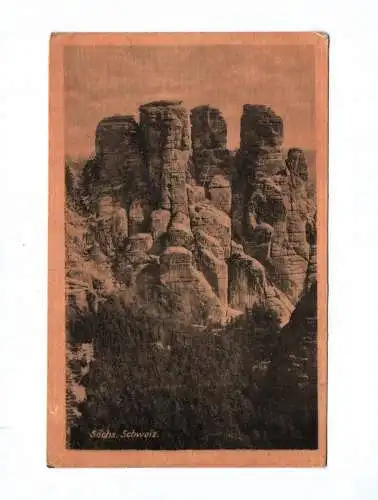 Ak Sächsische Schweiz Basteigebiet Felsen