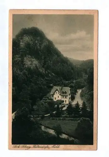 Ak Sächsische Schweiz Waltersdorfer Mühle Bad Schandau