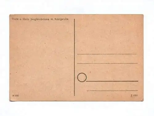 Ak Thale am Harz Jungfernbrücke mit Königsruhe