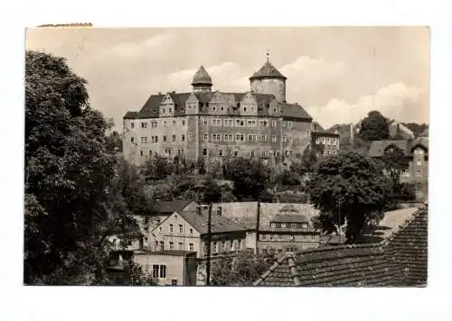 Ak Blick auf Burg Wildeck Stempel Hohndorf über Zschopau 1956