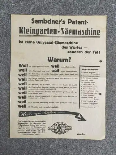 Alte Prospekte 1920 Gebrauchsanweisung Postkarte Drucksache Landwirtschaft