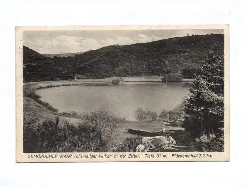 Ak Gemündener Maar ehemaliger Vulkan in der Eifel 1927