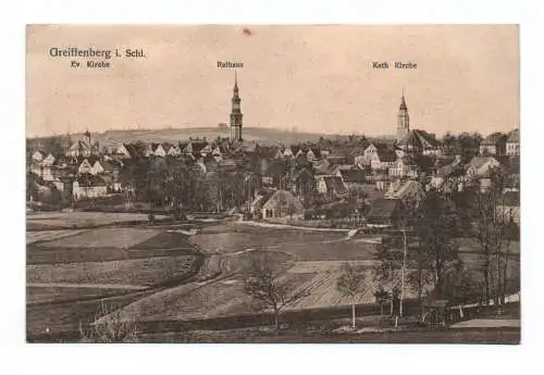 Ak Greiffenberg in Schlesien Evangelische Kirche Feldpost 1915 Gryfów Śląski