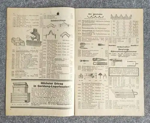 Nachtrags Preisliste Imker Bienen 1932 Oßmannstedt