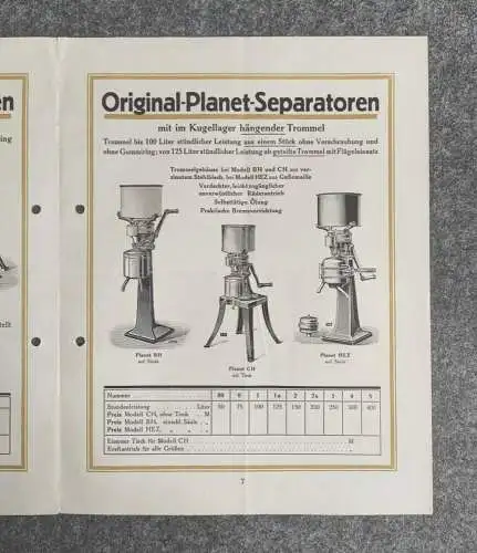 Prospekt Milchverarbeitung Separatoren