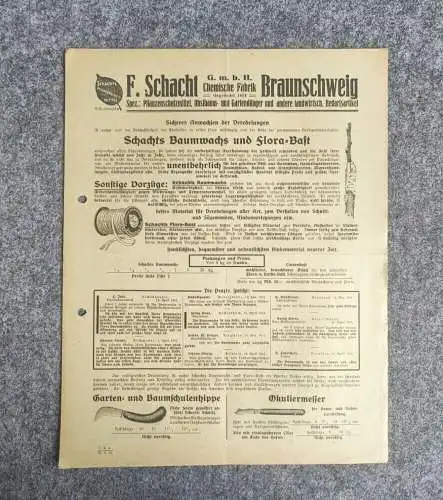 Alter Prospekt F Schacht Chemische Fabrik Braunschweig Landwirtschaft
