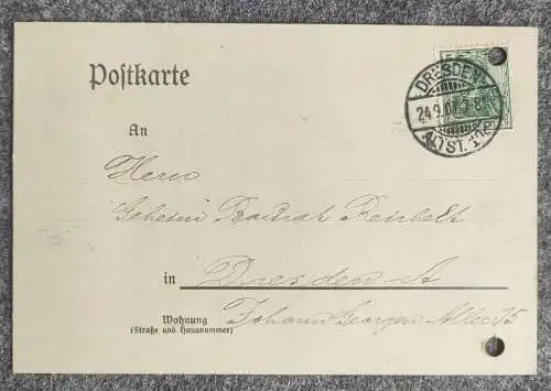 Postkarte 1907 Dresden Moritz Gasse GmbH Kohlen Koke